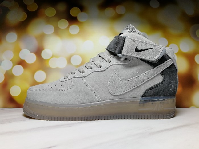 Women's Air Force 1 High Top Gray Shoes 146